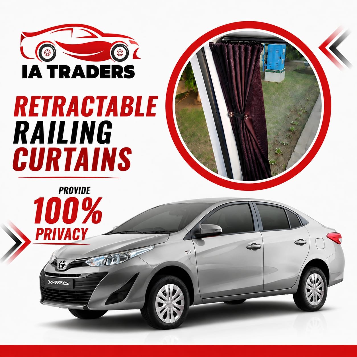 Retractable Railing Curtains — Toyota Yaris